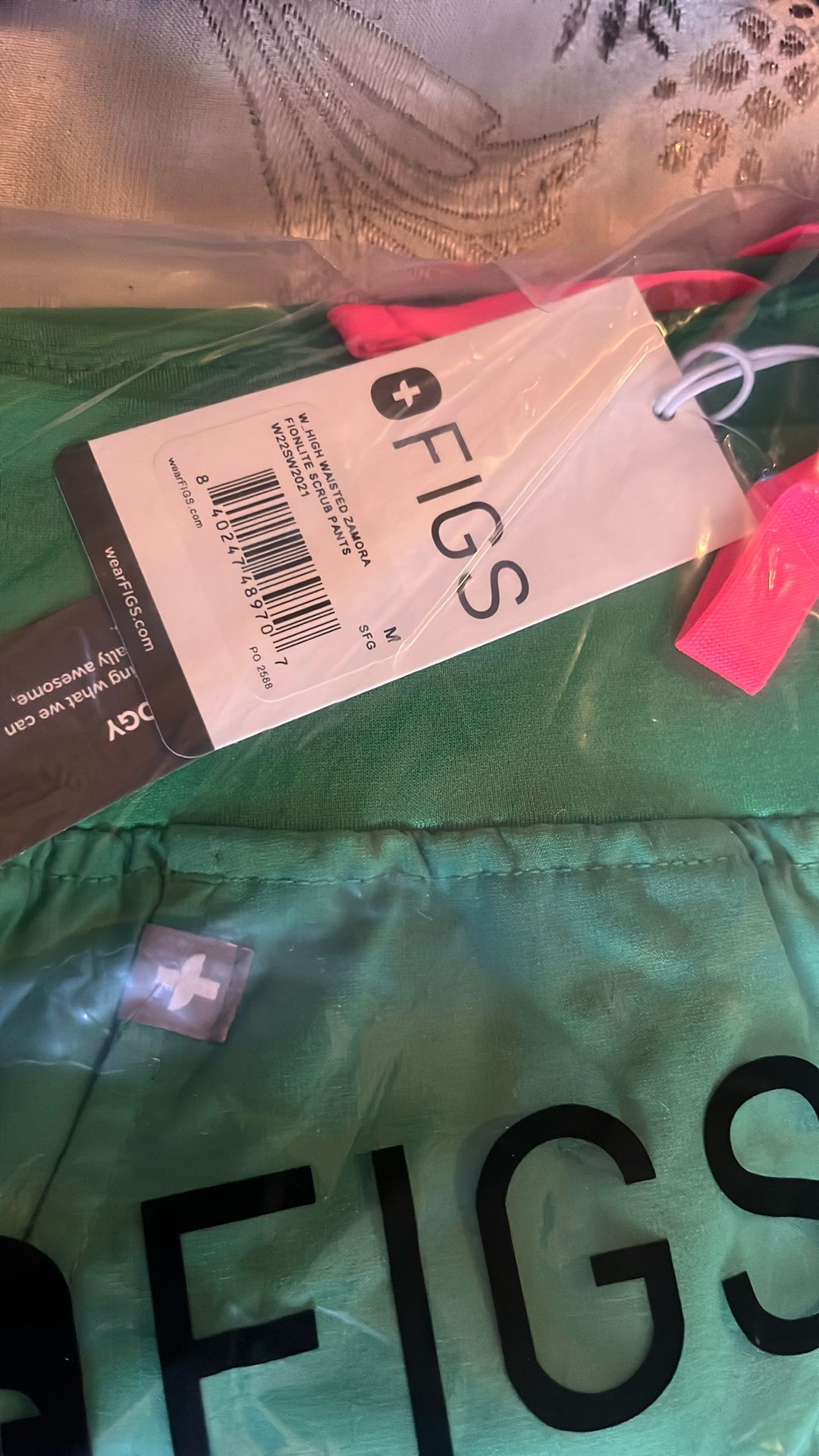 Green Figs  Scrub Uniform Set Top And Bottom