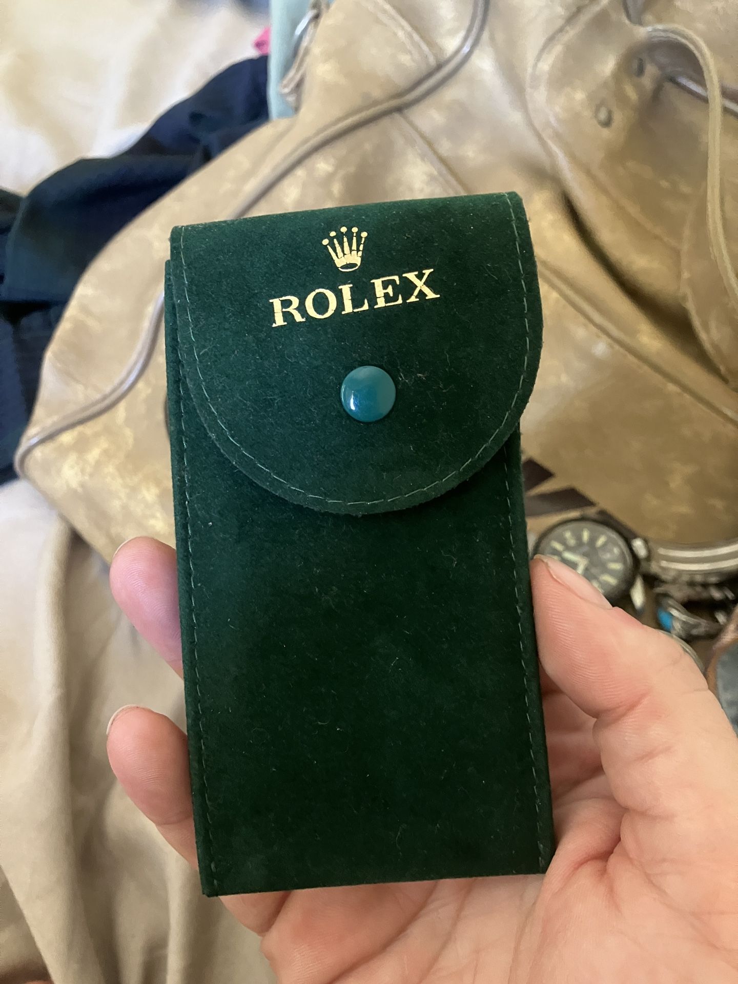 90s Vintage Watch Service/Travel Pouch 
