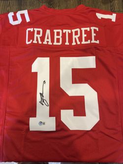Micheal Crabtree signed custom San Francisco 49ers jersey Beckett certified 