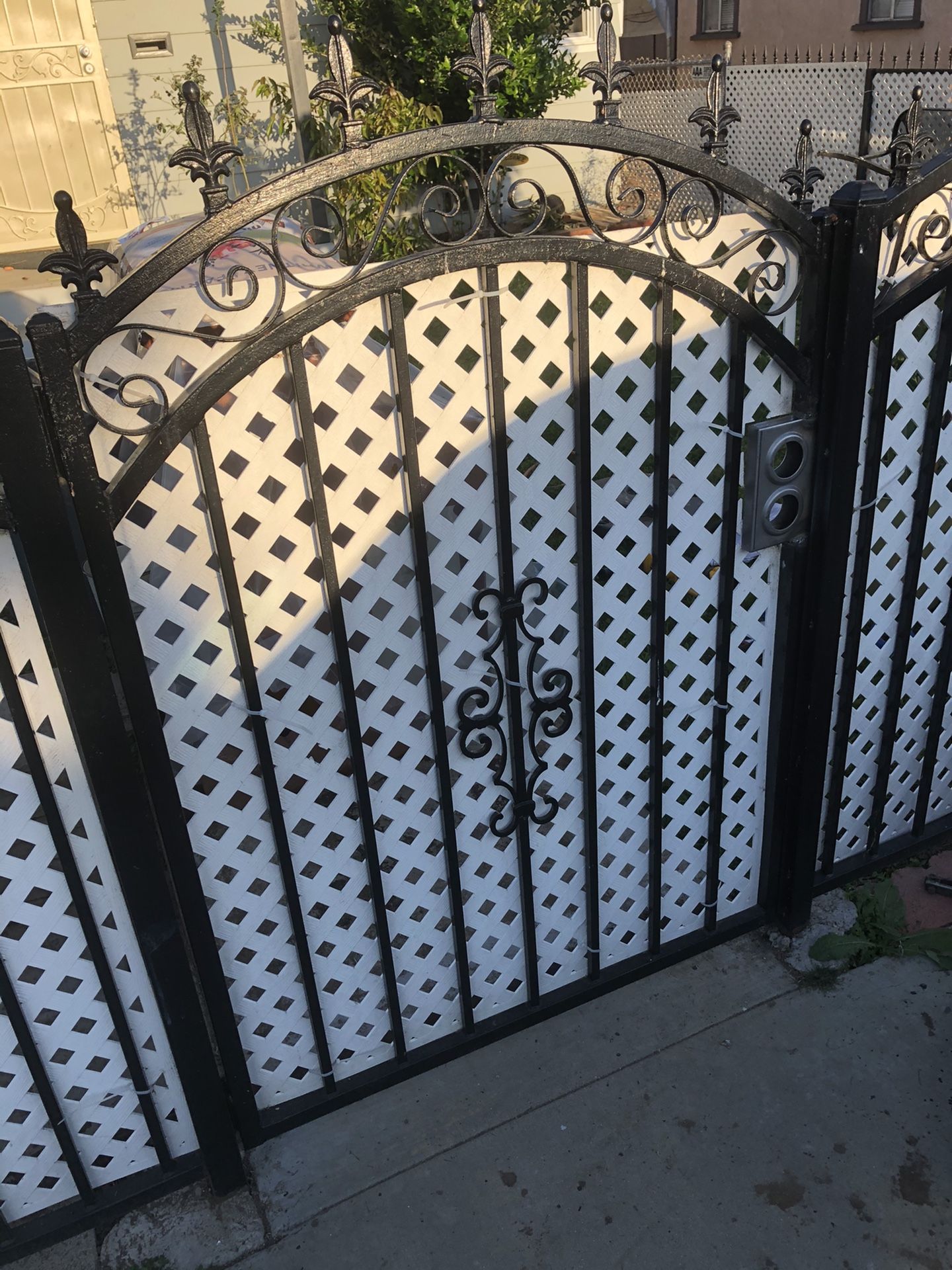 Gate lock box and locks/wrought iron parts/CHECK ALL MY POSTS