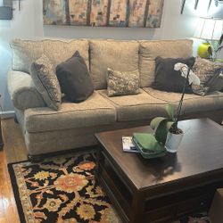 Ashley Furniture Sofa & Loveseat – Like New – Pillows Included – Sold Together or Separately