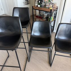 Set of 4 Chairs (2 Bar Stools & 2 Dinning) OBO