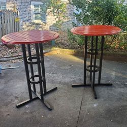 Two Tall Indoor/outdoor Pub Tables 