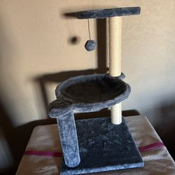 Dark Blue Three Layer Cat Tower 