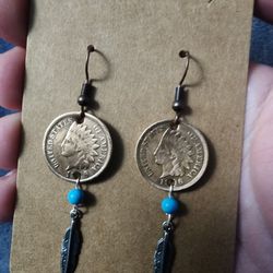 Indian Head Penny Earrings 