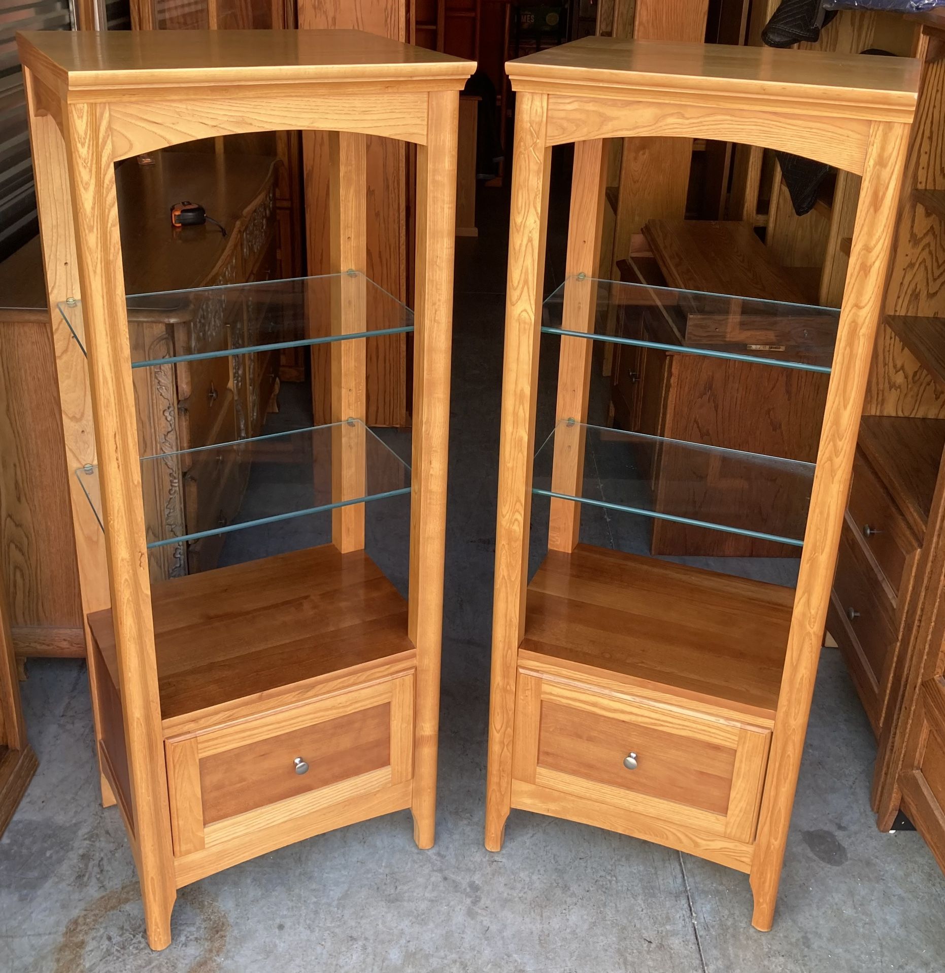 Pair of Riverside Storage Display Bookshelves