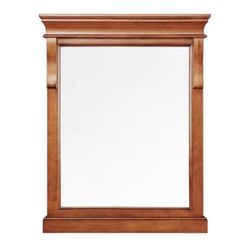 Naples 23.5 in. W x 31.88 in. H Rectangular Wood Framed Wall Bathroom Vanity Mirror in Warm Cinnamon=Pal-208