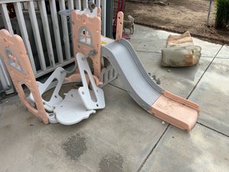 Kids Plastic Playset with Slide and Swing