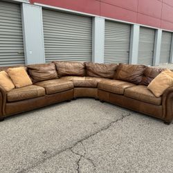 Bern-Hardt Large Brown Leather Couch! ***Free CurbSide Delivery***