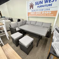 ✅ Brand new 8 Seat Outdoor Patio Set - Grey