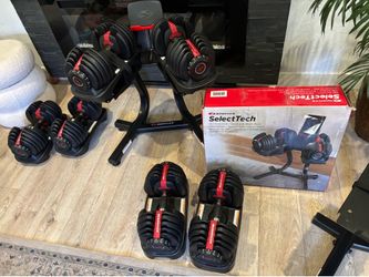 Bowflex dumbbells and stands used and new.View the comment below price is not $70.