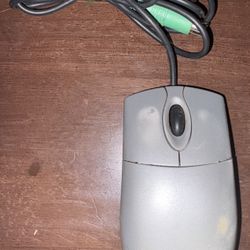 Vintage Computer Mechanical Mouse (MO42KC) 2 Button with Scroll Wheel Silver