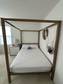 Four-Poster Canopy Bed Frame