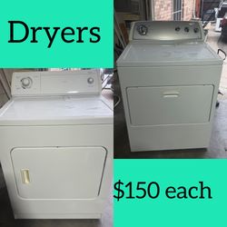 2 dryers both Whirlpool