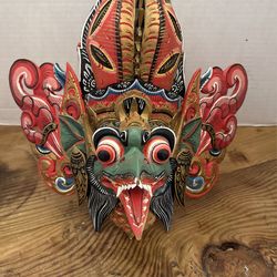 Balinese Wall Carved Wood Mask