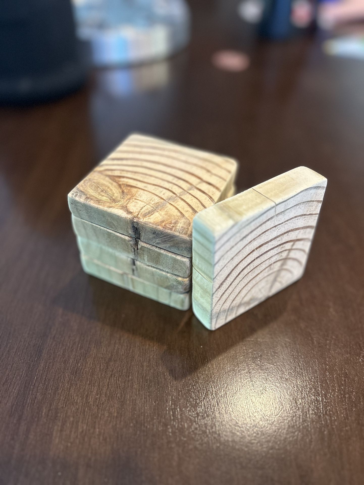 Pine Wood Coaster Set Of 5