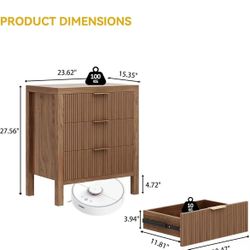 Side table with storage, wooden bedside tables with 3 drawers, bedside table, high bohemian side table for bedroom, living room, black color. $70 