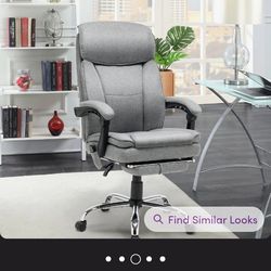 Junichiro Reclining Office Chair with Massage, Ergonomic Office Chair with Foot Rest