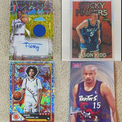 4 Basketball Cards For 30 (Bidunga, Kidd, Brown Jr, Carter) Read Description