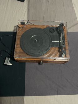 Vinyl Record Player Turntable with Built-In Speakers