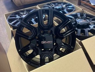 “20 Gloss black Gmc sierra denali 2(contact info removed) rims/wheels ( Exchange available)