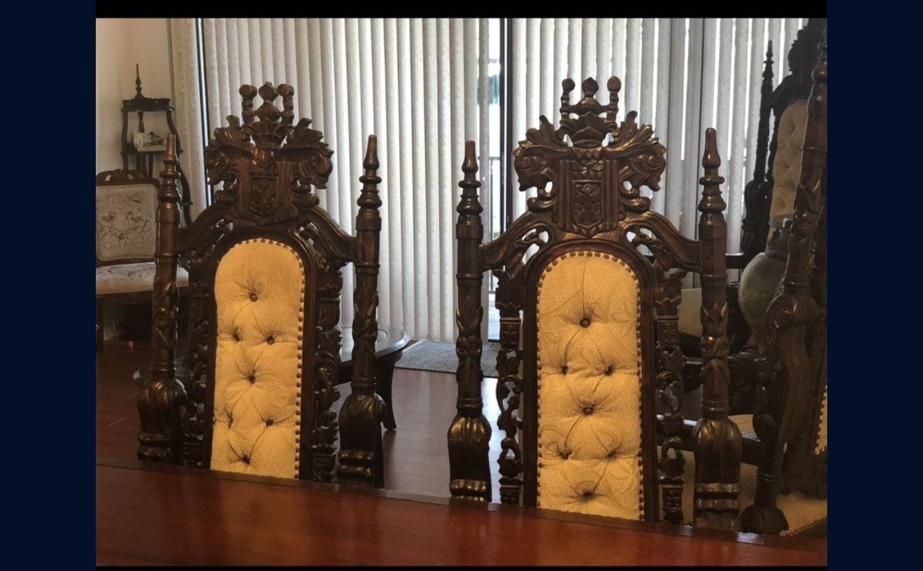 Antique Wood Dinner Table