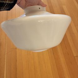 Beautiful White Schoolhouse Glass Shade