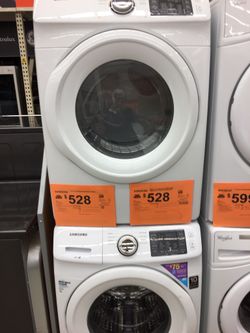 Stackable washer and dryer must read