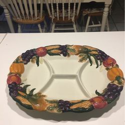 Thanksgiving Appetizer Tray Ceramic 