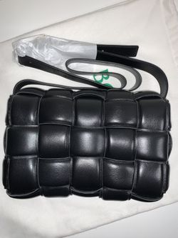 NEW Bottega Veneta Padded Cassette Leather Crossbody Designer Bag in Black with Gold