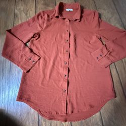 Como blu button up shirt women Medlum om tag