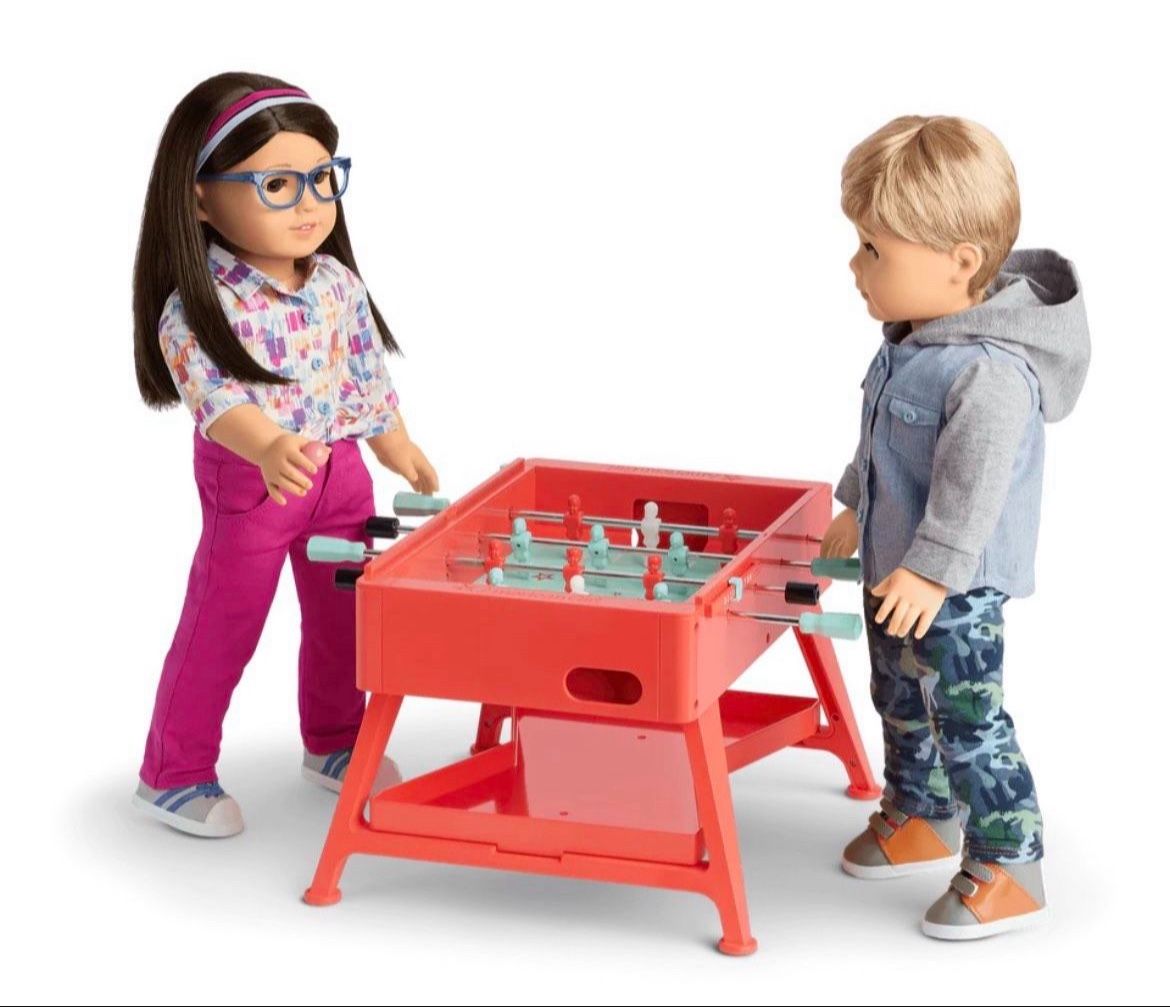 NIB AMERICAN DOLL 3 in 1 Game Night Table Set