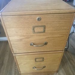 Solid Oak File cabinet