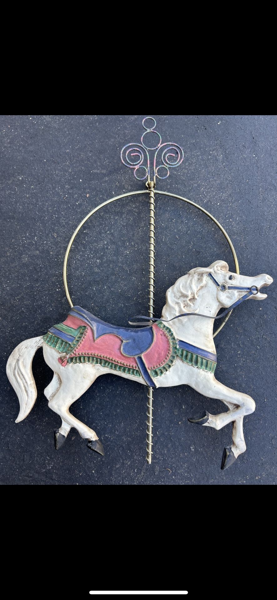 Vintage 1987 Curtis Jere Signed & Dated Carousel Horse Wall Sculpture