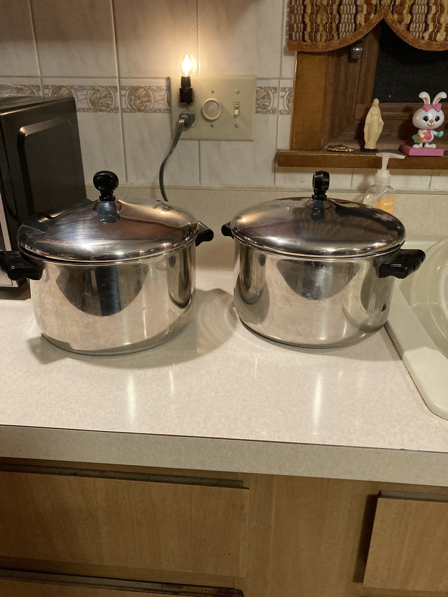 (2) Farberware Classic Series Stainless Steel 4 Qt Saucepot, New, $25 Each