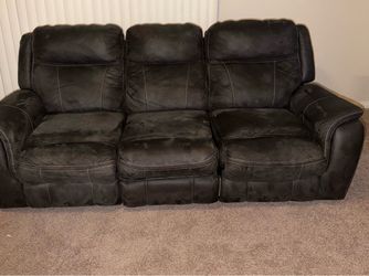 Dark brown recliner couch