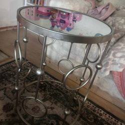 Side Table With Mirror Top 