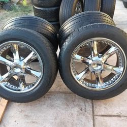 GIOVANNA RIMS 275/55R20...6 LUGS FIT CHEVY SILVERADO YUKON TAHOE SUBURBAN NISSAN TITAN DENALLI NISSAN ARMADA 
