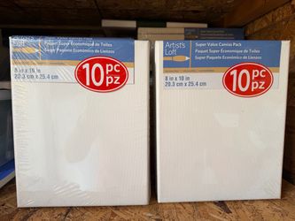 Artist's Loft 10-Pack Canvas 8x10 in – 3 Packs