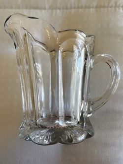 Antique Early American  Pressed Glass Gallo Cream Pitcher