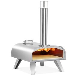Big horn Outdoor Wood Pellet Pizza Oven, Portable Stainless Steel Pizza Grill