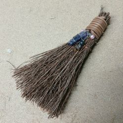Scented "Witches Broom" With Amethyst & Tiger Eye