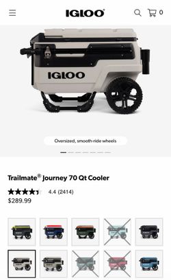 NEW! White Trailmate Journey 70 Qt Cooler