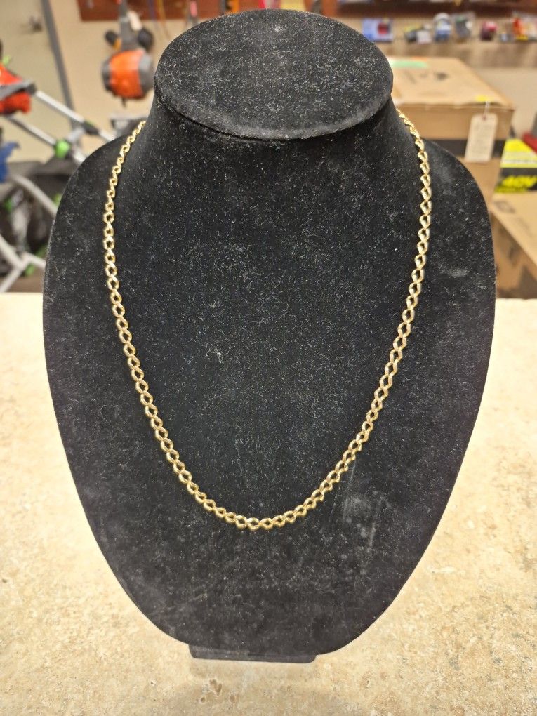 14k Yellow Gold Curb Link Necklace 23"