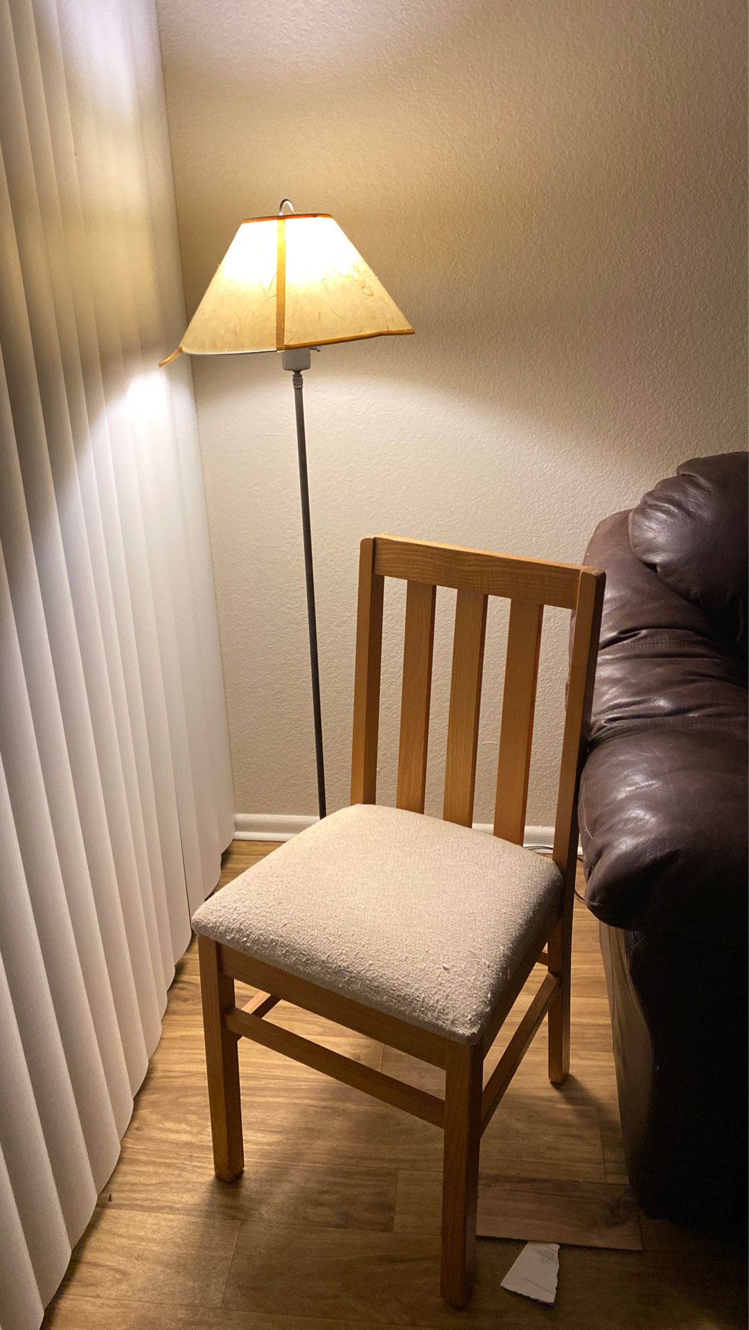 Chair and lamp