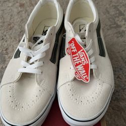 Dirty White Colored Vans , Brand New Size 9.5