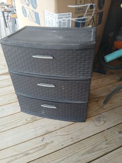 Sterilite brown weave 3 drawers
