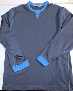 Nike: Men’s Navy Blue/Royal Long Sleeve Shirt (X-Large)