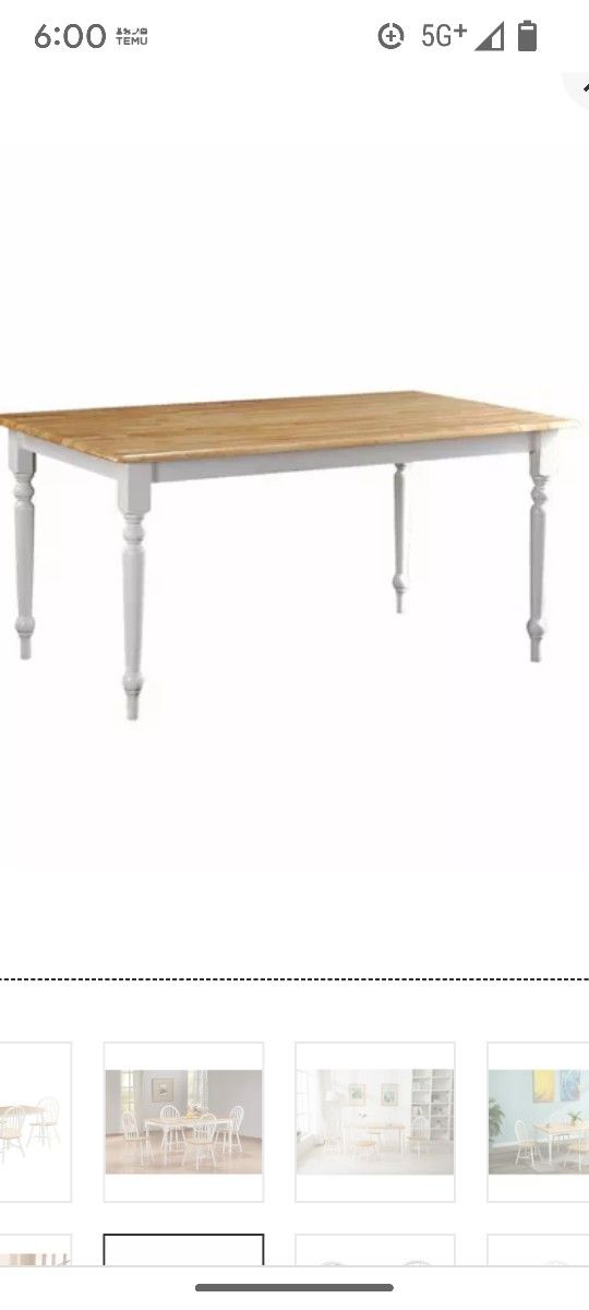 Dinning Farm Table Birch Wood