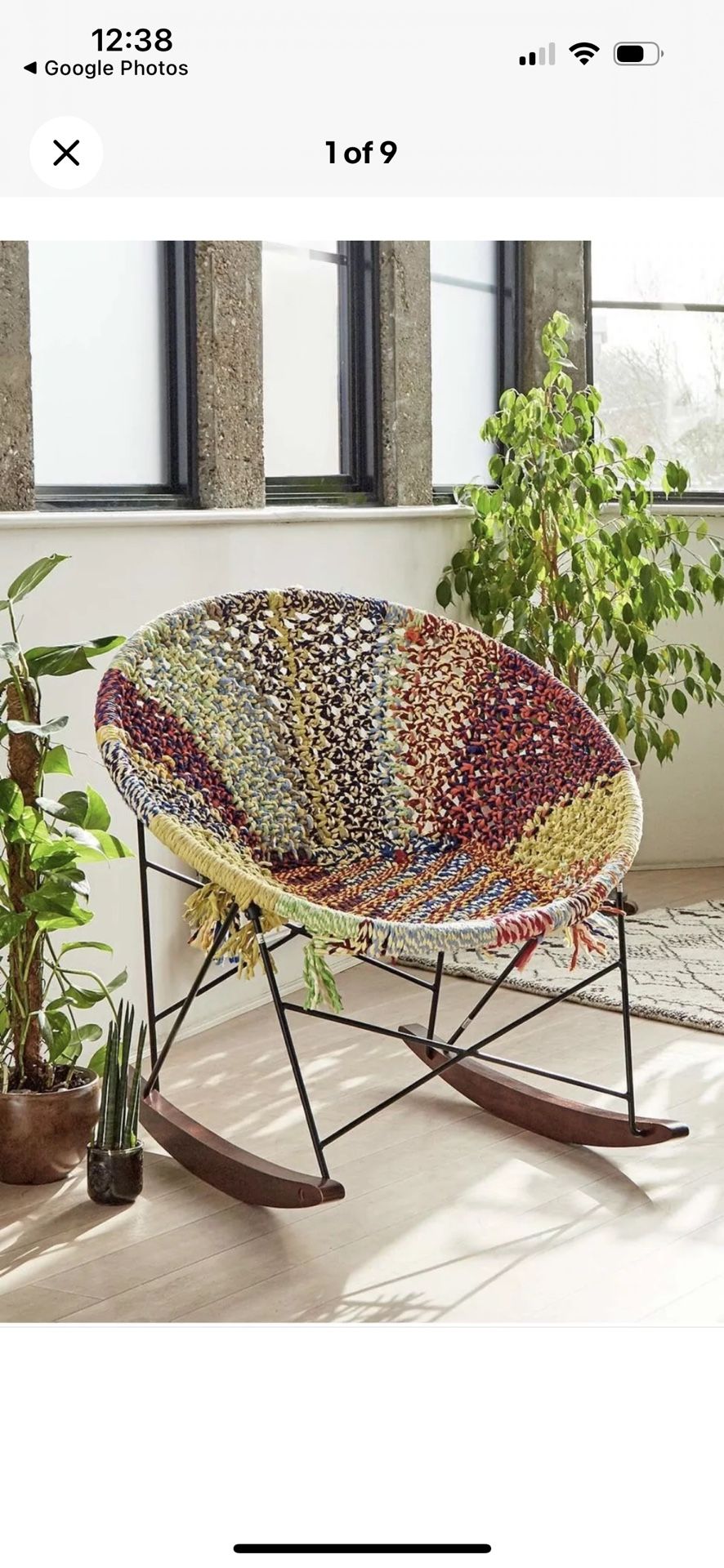Urban Outfitters Hand Woven Marrakesh Rocker